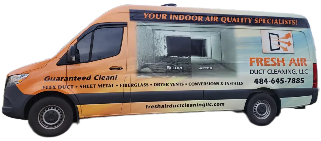 Fresh Air Duct Cleaning, LLC Van in Nazareth, PA